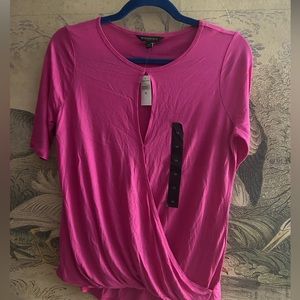 * 🟥 Clearance New Banana Republic Top Keyhole Wrap Magenta SZ XS Extra Small *